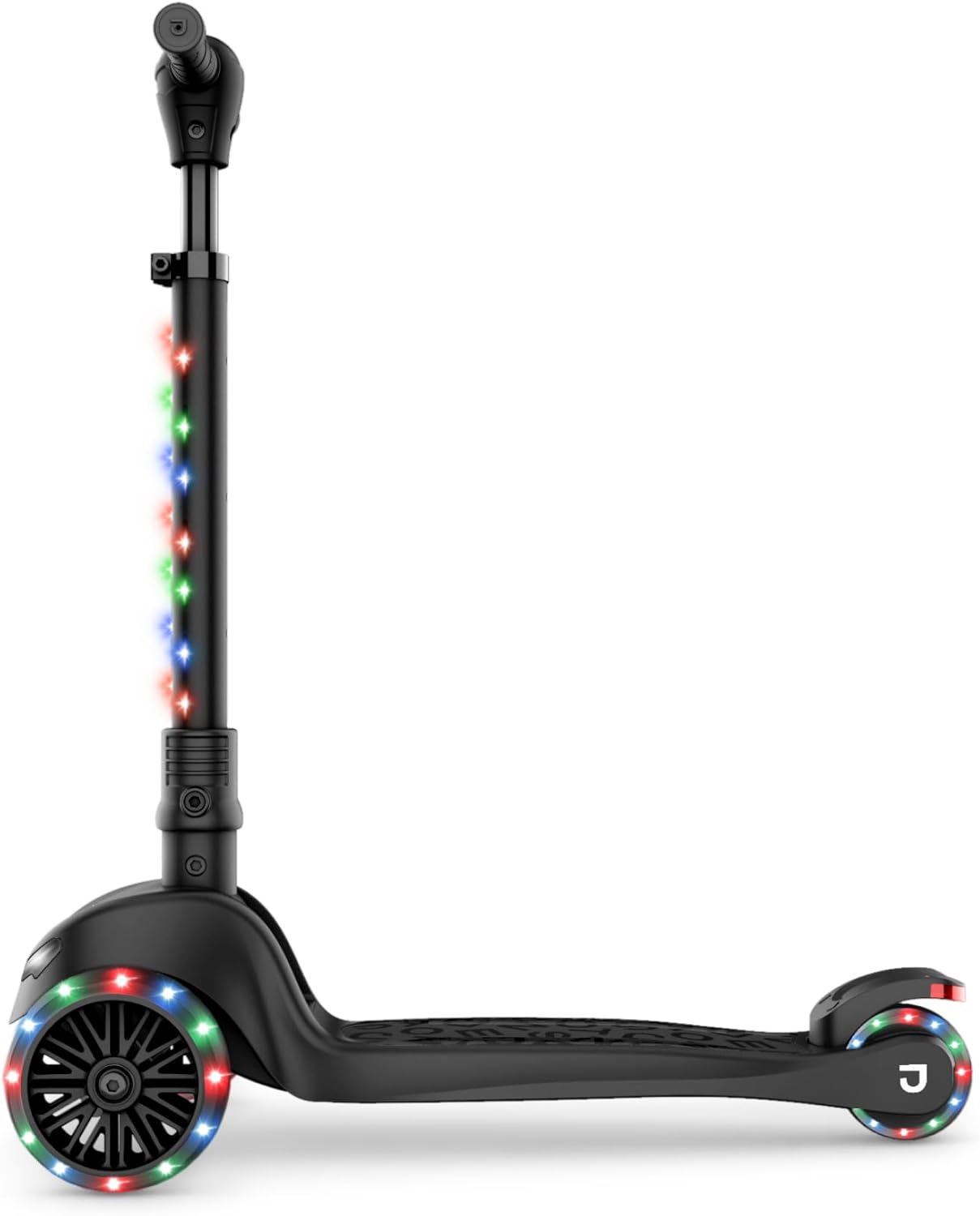 Jetson 3-Wheel Light-Up Kick Scooter, Lights on Stem & Wheels, Height Adjustable Handlebar, Rear Brake, Foldable, Ages 3+