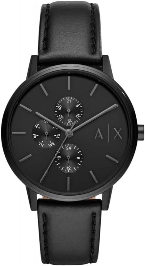 Armani Exchange Watch For Men, Chronograph Movement and 42mm Case Size with Stainless steel, Leather or Silicone strap