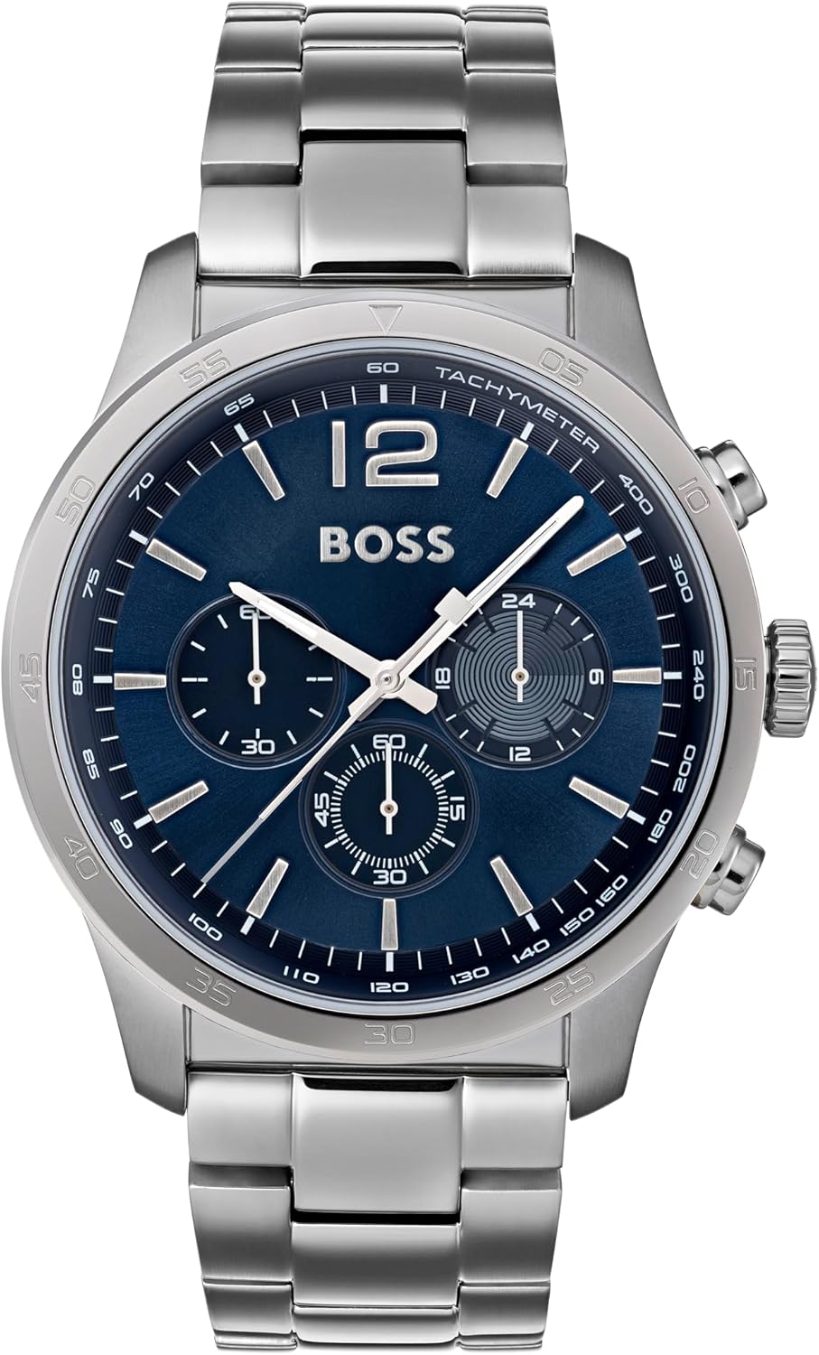 BOSS Chronograph Quartz Watch Men With Silver Stainless Steel Bracelet – 1513527