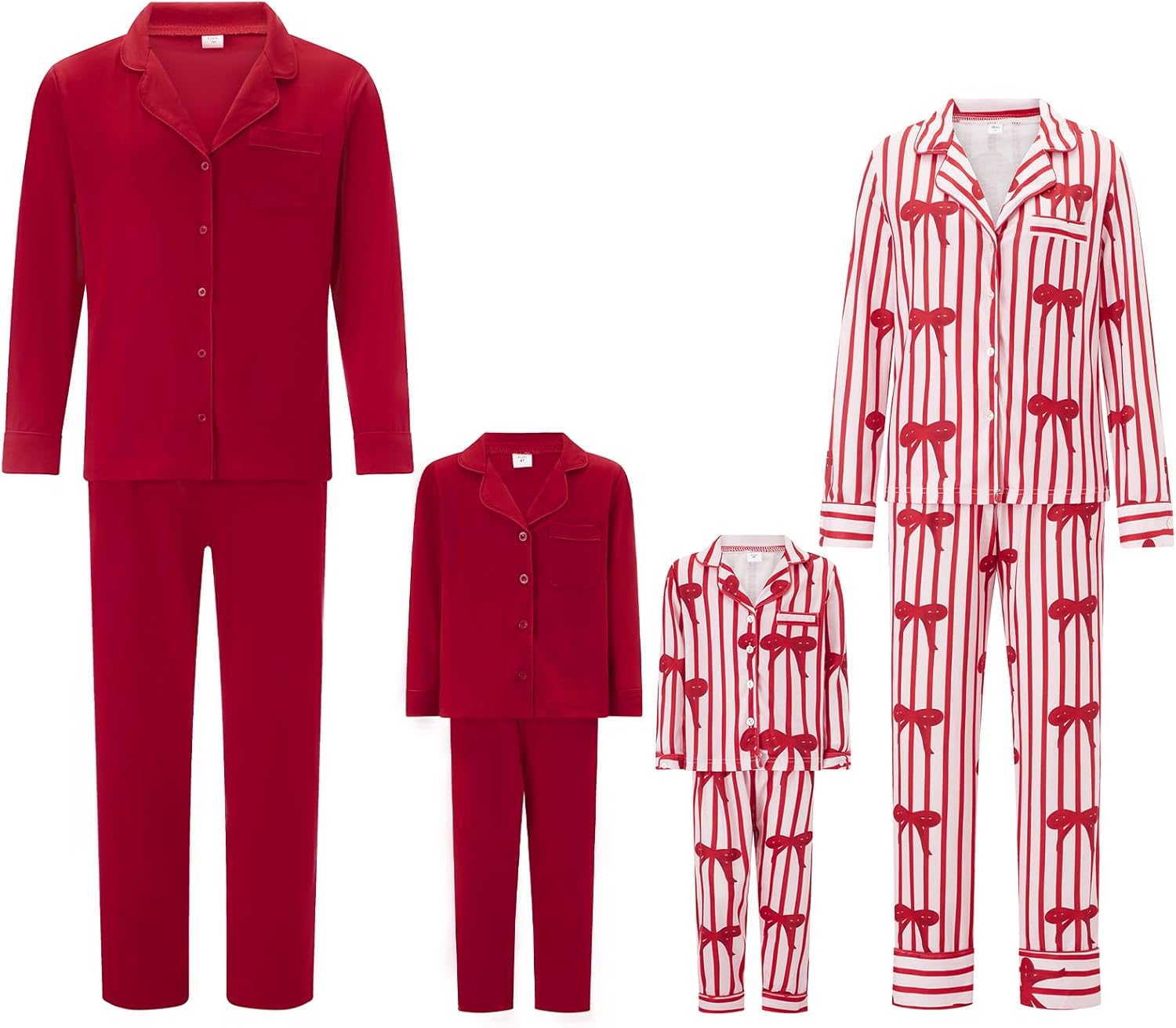 Family Matching Christmas Pajamas Girl Boy Pjs Set Kids Long Sleeve Shirt Pants Holiday Sleepwear Loungewear