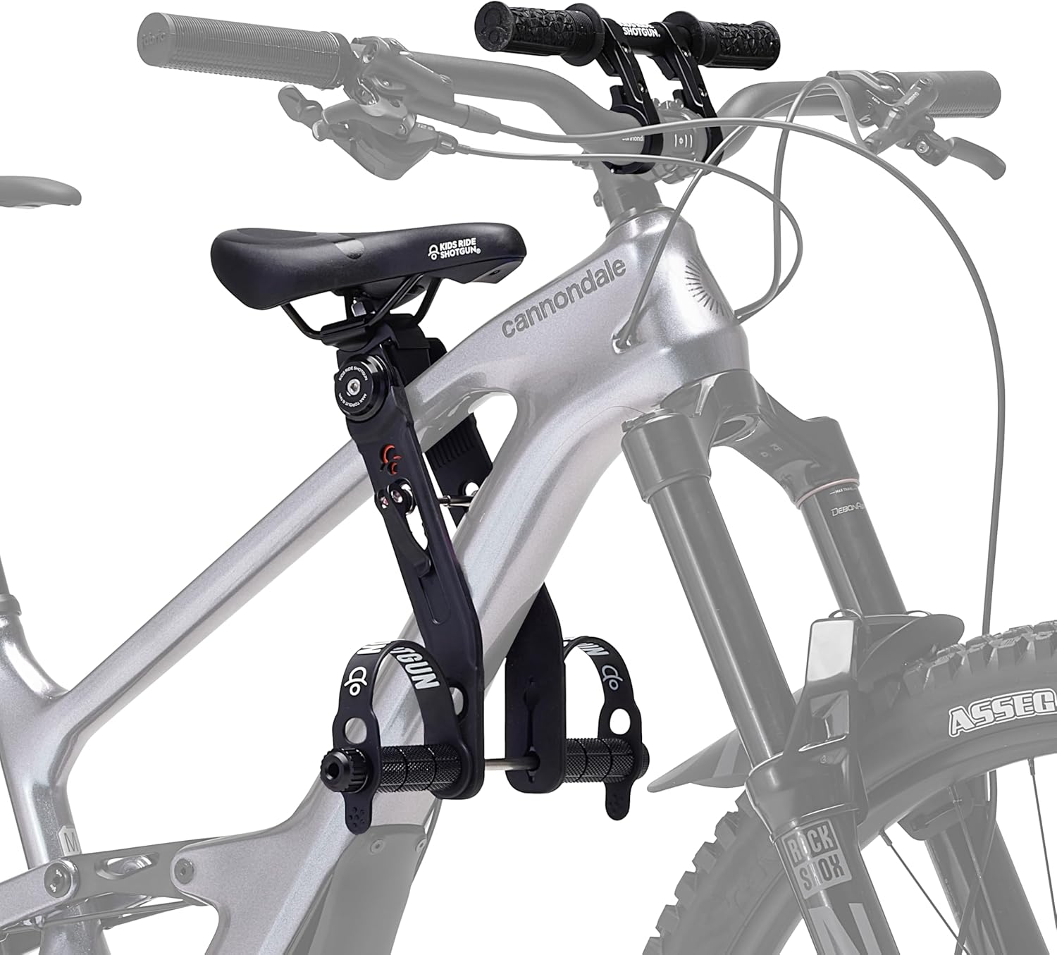 Kids Ride Shotgun – Child Bike Seat & Handlebar Combos – Front Mounted, for Children Aged 2~5 Years, Fits Most Adult Modern Mountain Bikes, Adjustable for Comfort