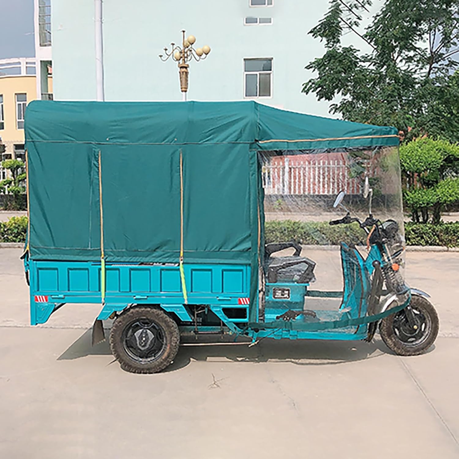 Electric Tricycle Canopy, Waterproof Tricycle Canopy for Adults, Easy Entry and Exit Cover, for Fit All 3-Wheel Bike, Easy to Install Adult Tricycle Cover(Blue,130 * 90cm/51 * 35″)