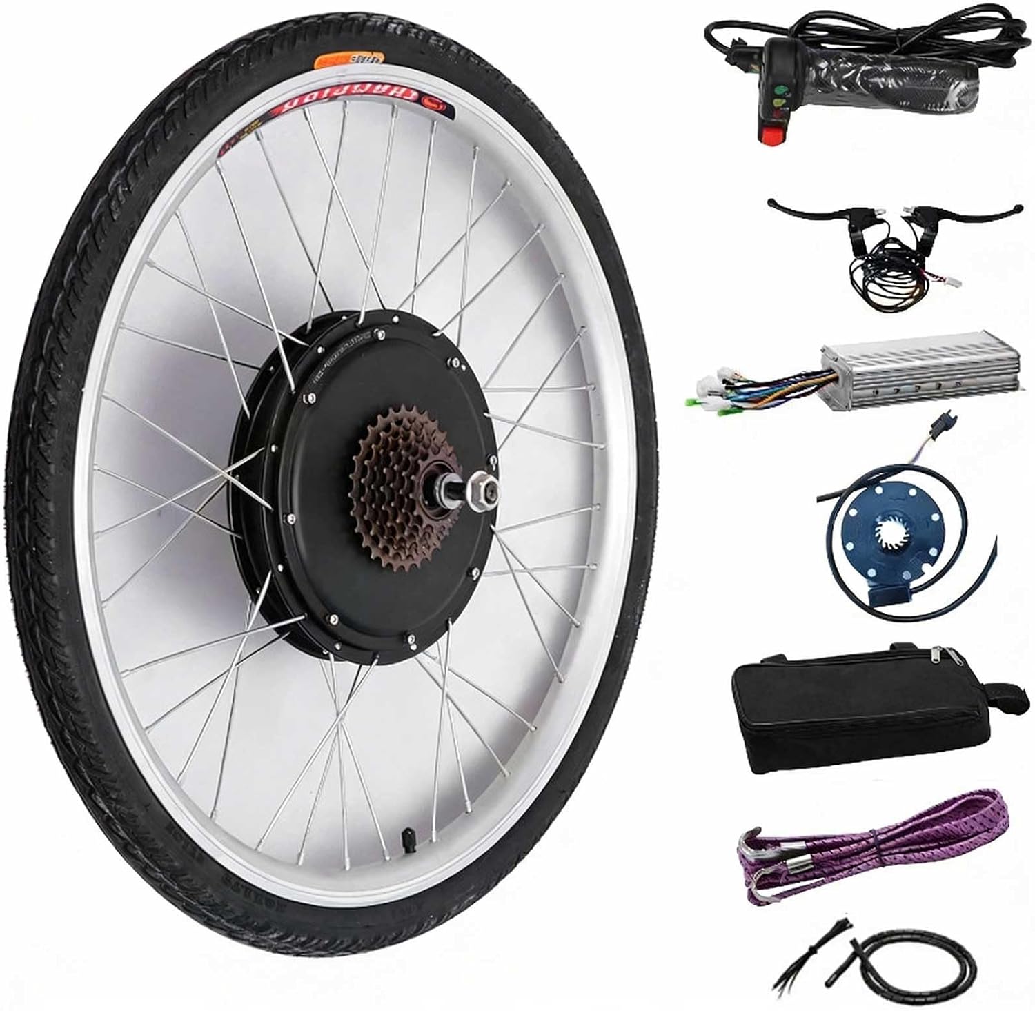 48V 1500W Electric Bike Conversion Kit – Complete Front/Rear Wheel Kit for Mountain/City Bikes (20-29 Inch, Aluminum Alloy)