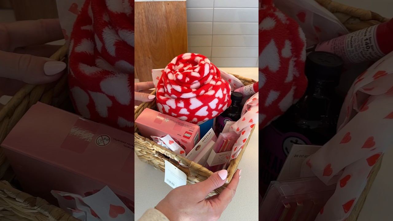 *ASMR* VALENTINES GIFT BASKET! #asmr #valentinesday #candy #kombucha #gift #giftbasket