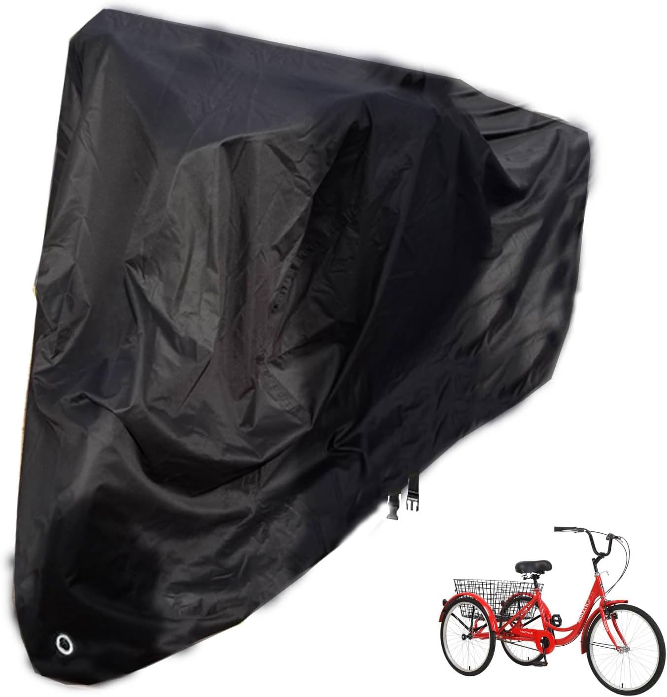 Adult Tricycle Cover,24/26inch 3 Wheel Bike Electric Trike Covers for Outdoor Waterproof Windproof Dustproof Bicycle & Bike