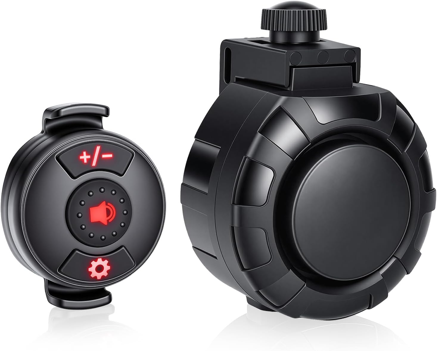 Bike Horn – Wireless Remote Control, 120dB Loud Electric Bicycle Horn, Bike Bell for 6 Sound Modes，IPX5 Waterproof，Type-C Charging, Bicycle Horns for Adults Bikes, Ebikes, Scooters