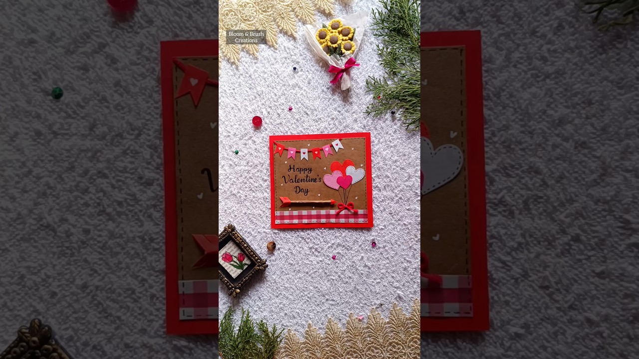 DIY Valentine’s Day Card ❤। #valentinesday #papercraft #viralshorts #trending