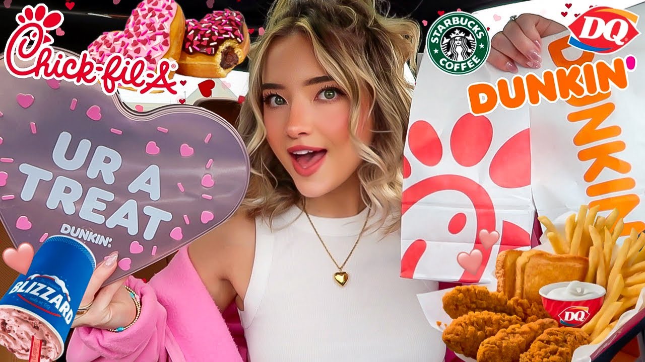 Eating Only VALENTINE’S DAY Fast Food Menu Items For 24 HOURS!
