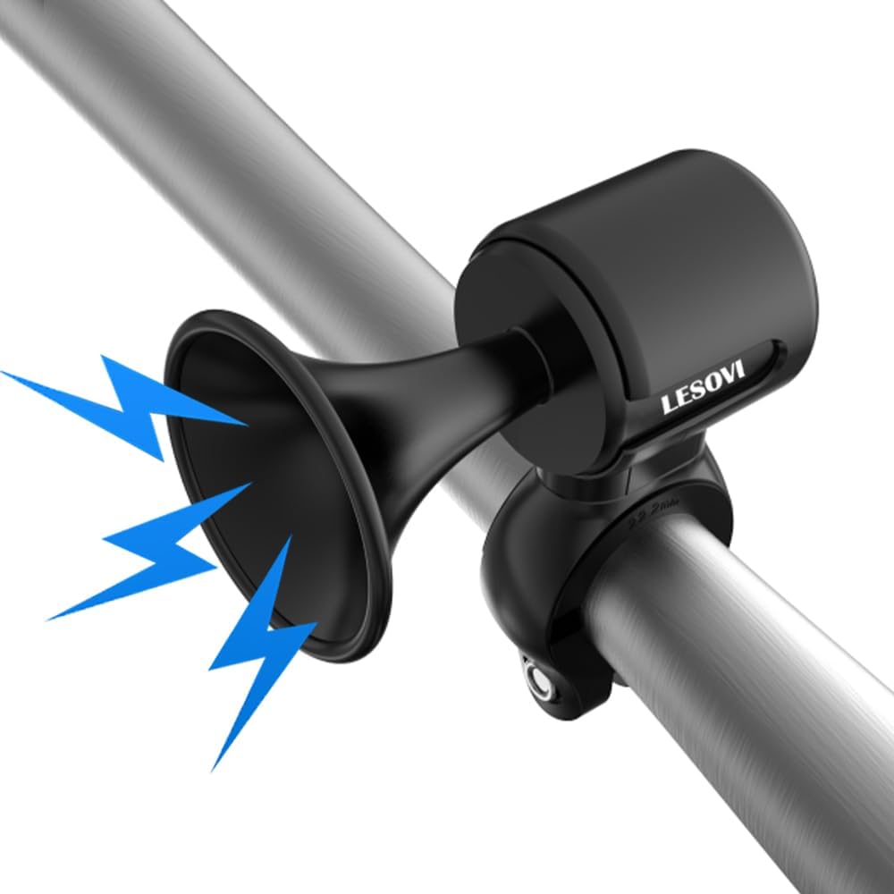 Electric Bike Horn, 120dB Electronic Bicycle Bell with 300mAh Rechargeable Battery Operated/IPX5 Waterproof, Loud Bike Bell for Adults/Kids