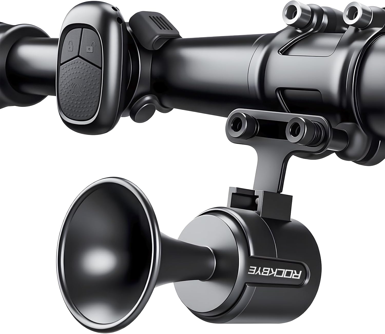 Electric Bike Horn, Max 120dB Loud Bicycle Horn with Wireless Remote, USB-C Rechargeable Bike Bell for Adults Kids Bike, Scooter, Ebike, Waterproof Bike Accessories