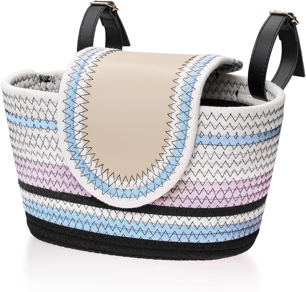 Handmade Bike Basket Front, Woven Bicycle Baskets for Adult Bikes, Rustic Detachable Handlebar Basket with Lid, Adjustable Leather Straps