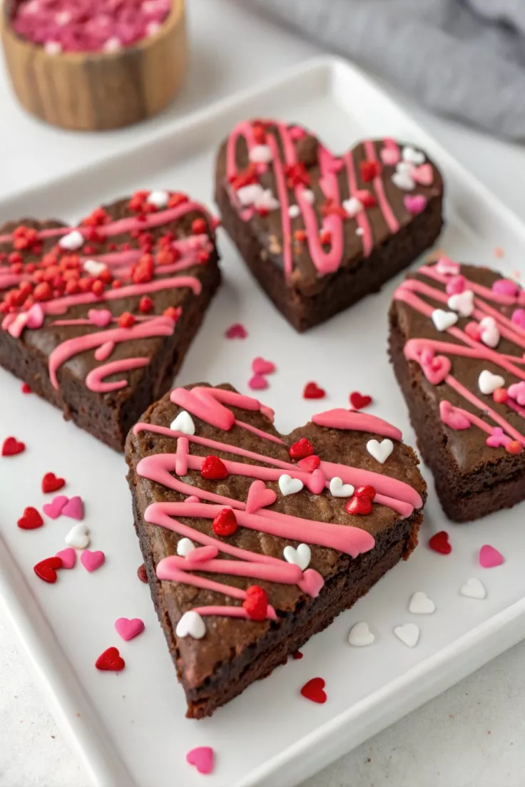 Heart Shaped Brownies Recipe