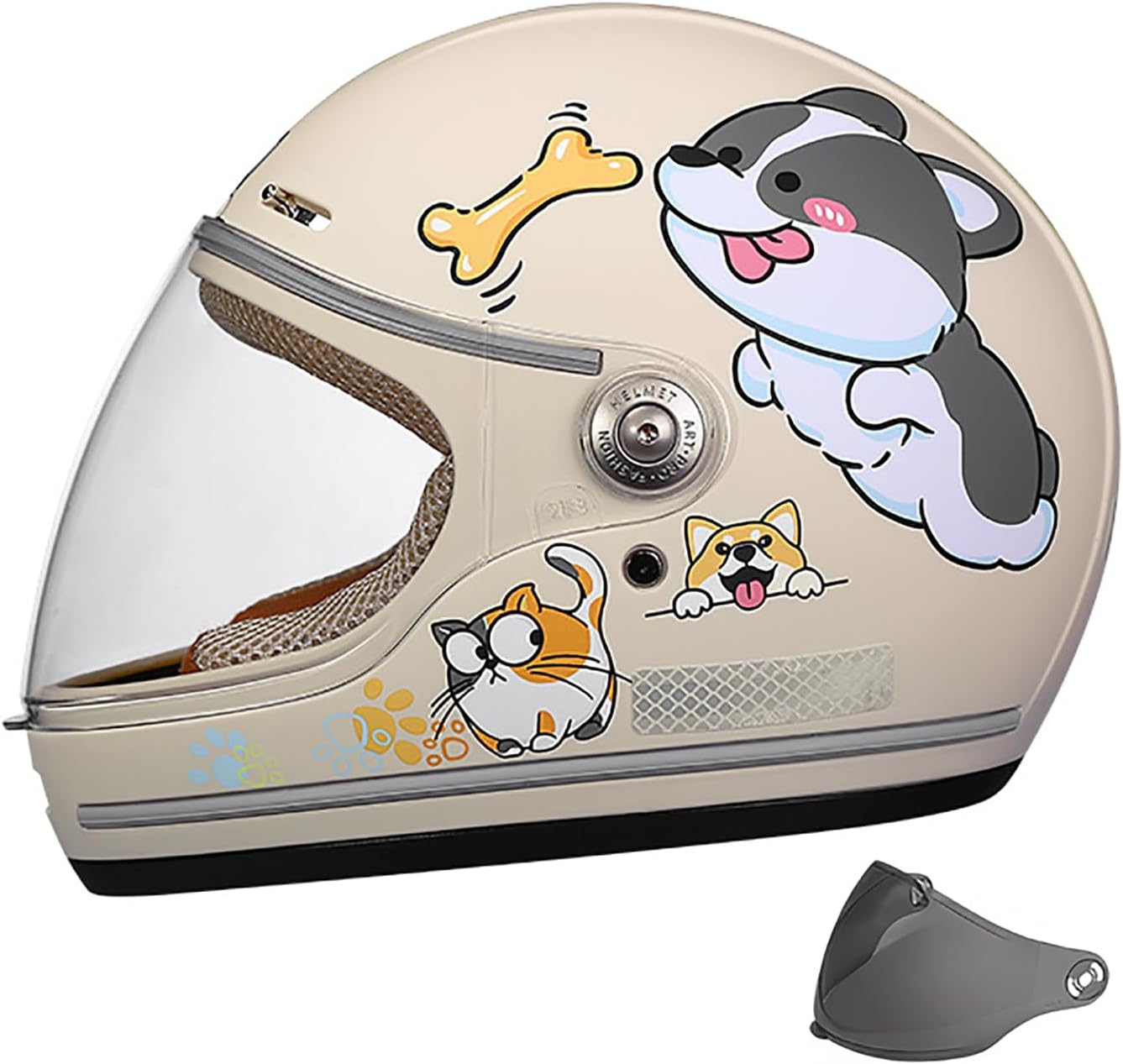 Kids Full Face Motorcycle Helmet for 2-13 Years Old, Youth Child Dirt Bike ATV Go-Kart Helmets with Visor, Boys Girls Electric Scooter Moped 4 Wheeler Motocross Helmet, DOT Approved