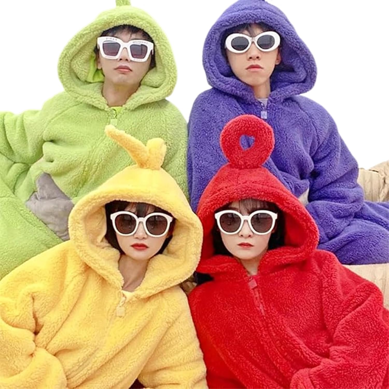 One-Piece Nightgown，Cartoon Homewear Winter, Cartoon Homewear Soft, Cosy and Warm Fleece，Gifts for Adults, Leisure, Sleeping, Home, Warmth, 169-173cm