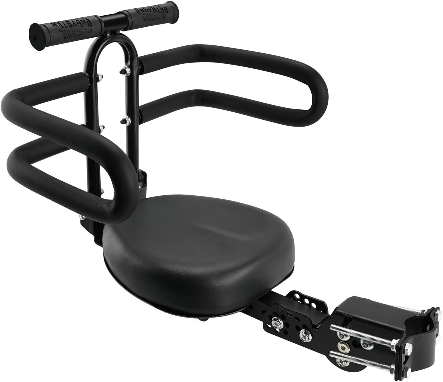 Rear Back Seat for Kids Back Mount, Upgrade Rear Mounted Child Bike Seat with Backrest Armrest Foot Pedals – Width Adjustable Bicycle Rear Seat for Kids, Fits Most Rear Frames