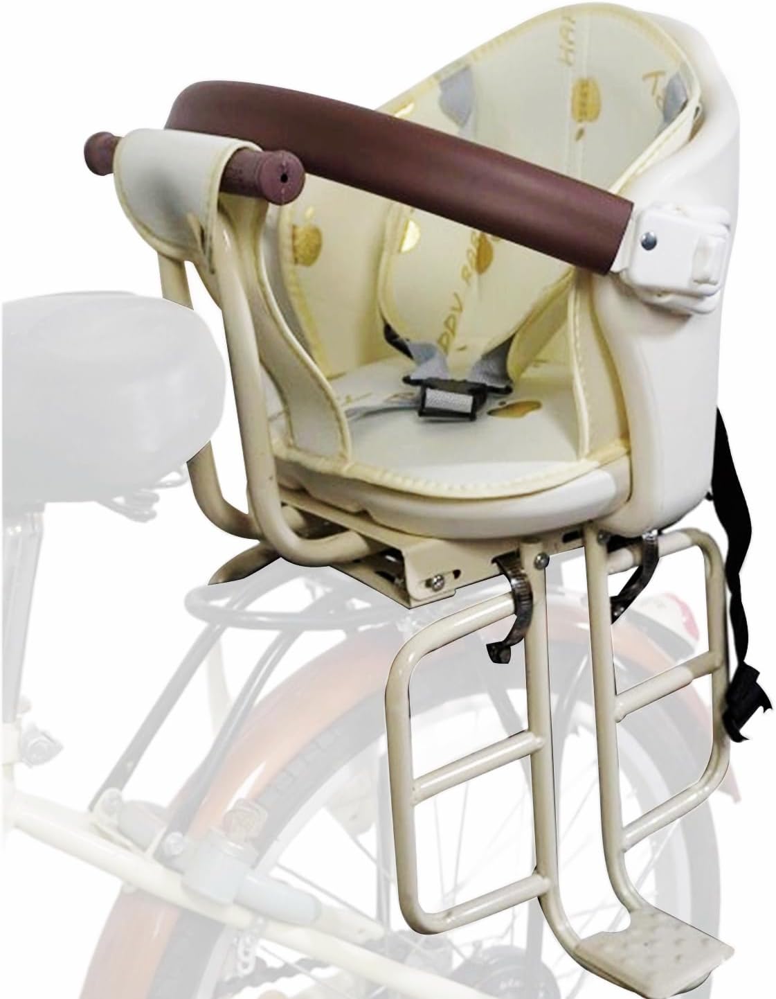 Rear Kid’s Bike Seat,Rear Mounted Child Bike Seat Wraparound Attachment for Adult Bike with Armrest Harness and Pedals,Toddler Bike Seat for Child Ages 6 Months to 6 Years(Up to 110lb)