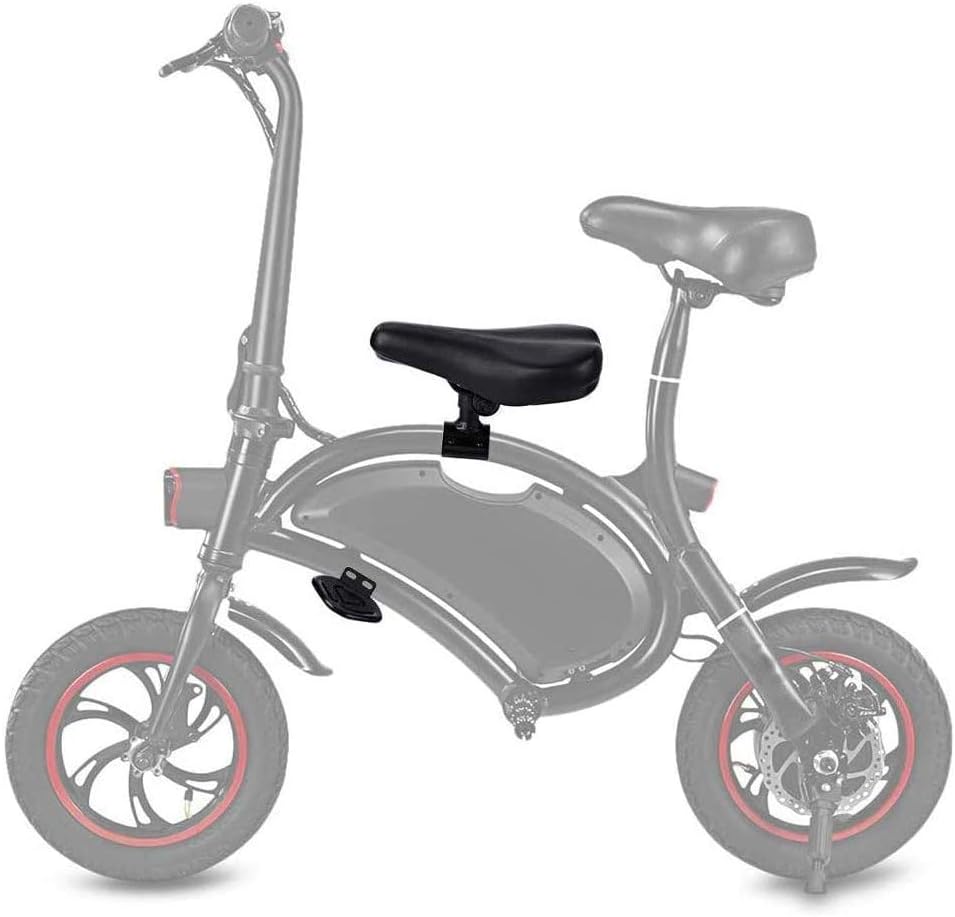 Set of Children Saddle Seat Foot Pedals, Bicycle Saddle Designed Suspension Shock Absorbing for F Wheel DYU Electric Bike Foot