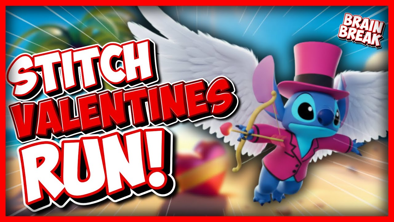 Stitch Valentines Run ❤️ Valentines Day Brain Break ❤️ Just Dance ❤️ Danny Go Noodle ❤️ Freeze Dance