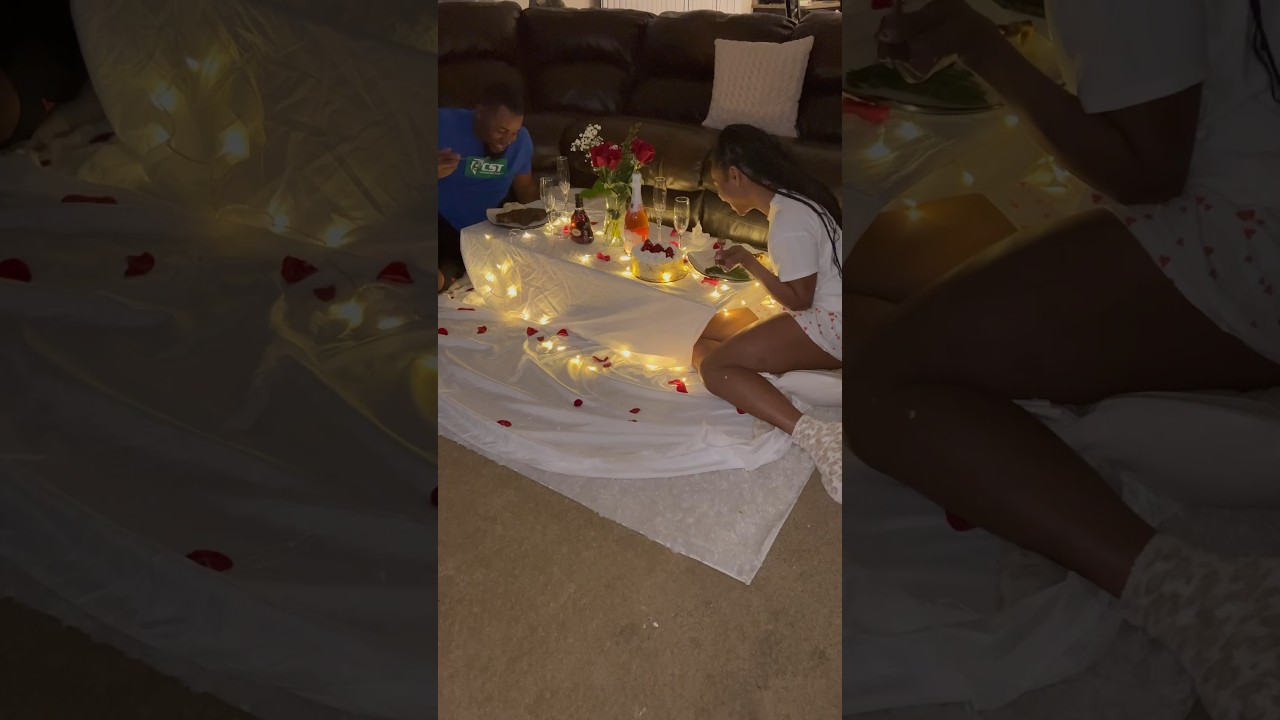 This is such a cute at home date night idea for Valentine’s Day 🥰❤️