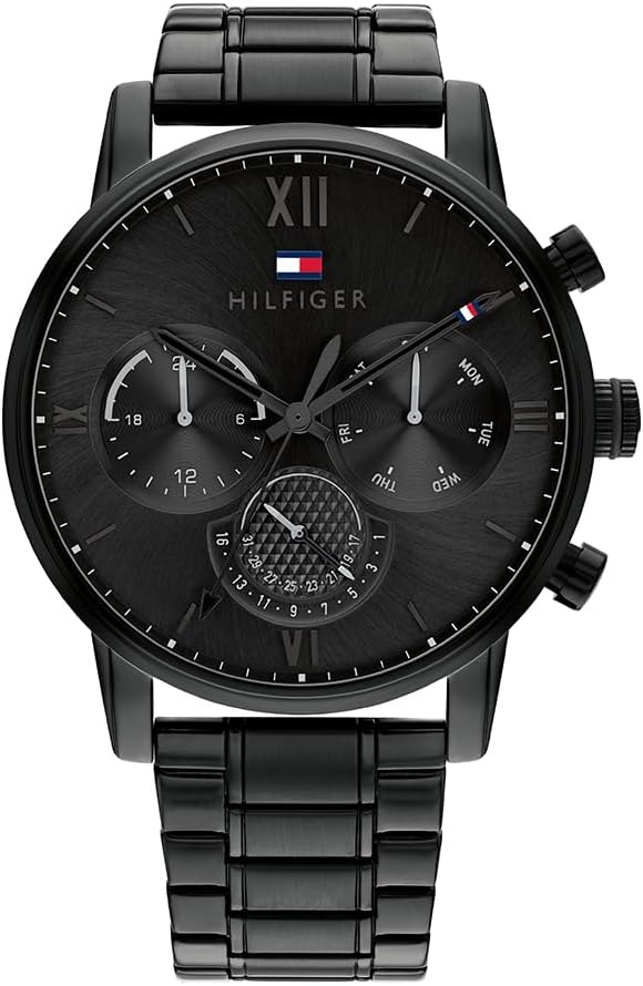 Tommy Hilfiger Analogue Multifunction Quartz Watch for Men with Stainless Steel Mesh or Link Bracelet