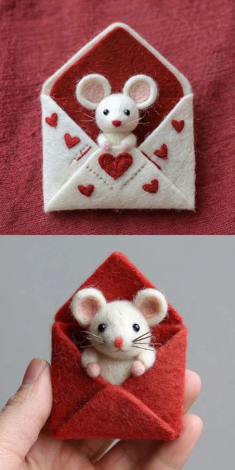 🎈Valentine’s Day Gift💖 Needle Felted Mouse – A Charming Desk Decor for Office or Home🐭✨